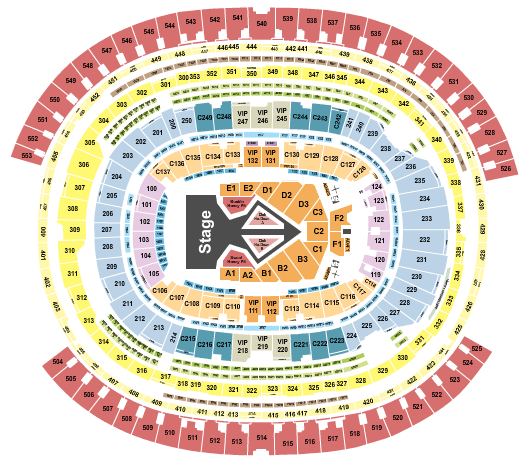SoFi Stadium Beyoncé Seating Chart